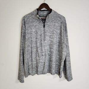Canada Weather Gear Men’s Heather Gray Quarter-Zip Pullover Sweater XL Activewea